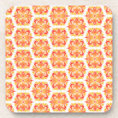 Orangefarbene Blume, Muster von Blume, Muster von Getränkeuntersetzer (Vorderseite)