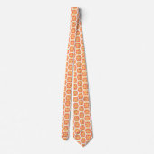 Orangefarbene Blume, Muster von Blume, Muster von Krawatte (Rückseite)