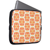 Orangefarbene Blume, Muster von Blume, Muster von Laptopschutzhülle (Vorne Rechts)