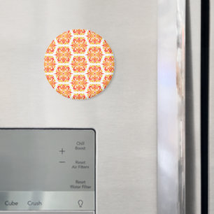 Orangefarbene Blume, Muster von Blume, Muster von Magnet