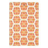 Orangefarbene Blume, Muster von Blume, Muster von  Mini Klemmbrett (Rückseite)