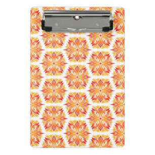 Orangefarbene Blume, Muster von Blume, Muster von  Mini Klemmbrett