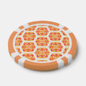 Orangefarbene Blume, Muster von Blume, Muster von Pokerchips (Einzeln)