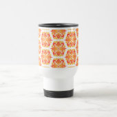 Orangefarbene Blume, Muster von Blume, Muster von Reisebecher (Mittel)