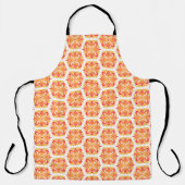 Orangefarbene Blume, Muster von Blume, Muster von  Schürze (Vorderseite)