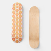Orangefarbene Blume, Muster von Blume, Muster von  Skateboard (Vorderseite)