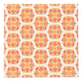 Orangefarbene Blume, Muster von Blume, Muster von Würfel (Rechts)