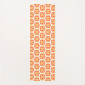 Orangefarbene Blume, Muster von Blume, Muster von  Yogamatte (Vorderseite)