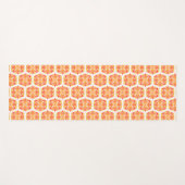 Orangefarbene Blume, Muster von Blume, Muster von  Yogamatte (Vorderseite (Horizontal))