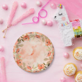 Orangefarbene Blume Pappteller (Party)