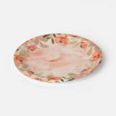 Orangefarbene Blume Pappteller (Schrägansicht)