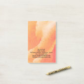 Orangefarbene Blume Post-it Klebezettel (Auf Schreibtisch)