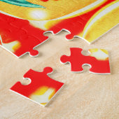 Orangefarbene Blume Puzzle (Seite)