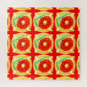 Orangefarbene Blume Puzzle (Horizontal)