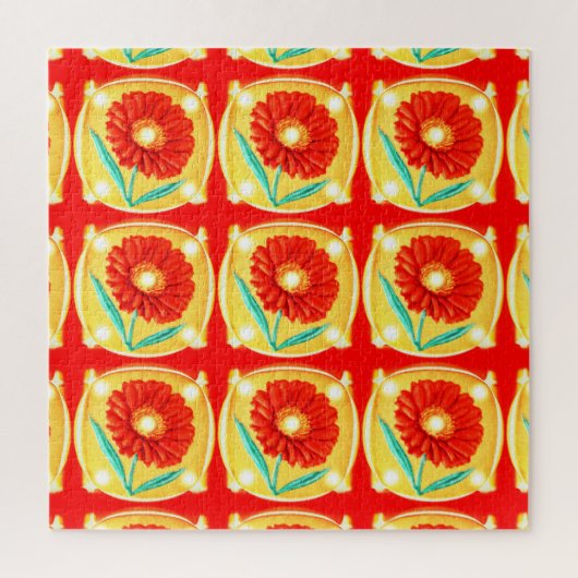 Orangefarbene Blume Puzzle (Vertikal)