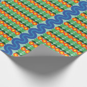 Orangefarbene Blume - Schleifpapier Geschenkpapier (Ecke)