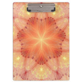 Orangefarbene Blume Schnürsenkel Klemmbrett (Vorderseite)