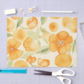 Orangefarbene Blume Seidenpapier (Handwerk)