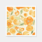 Orangefarbene Blume Serviette (Vorderseite)