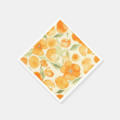 Orangefarbene Blume Serviette (Ecke)