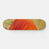 Orangefarbene Blume Skateboard (Horizontal)