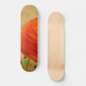 Orangefarbene Blume Skateboard (Vorderseite)