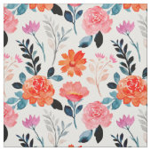 Orangefarbene Blume Stoff (Muster)