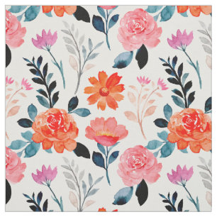 Orangefarbene Blume Stoff