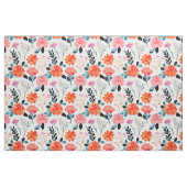 Orangefarbene Blume Stoff (Fat Quarter (45,7 x 55,9 cm))