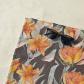 orangefarbene Blume Strandtuch (Beispiel)
