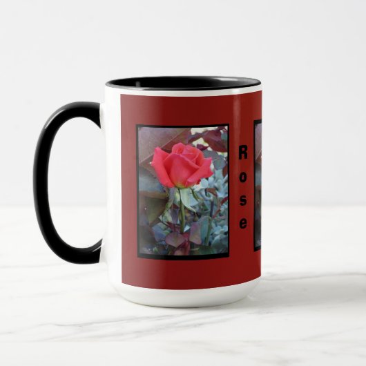 Orangefarbene Blume Tasse (Links)