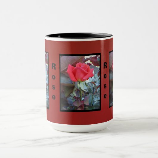 Orangefarbene Blume Tasse (Zentrum)