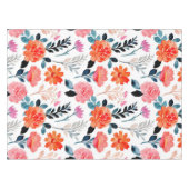 Orangefarbene Blume Tischdecke (Vorderseite (Horizontal))