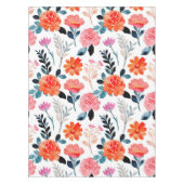 Orangefarbene Blume Tischdecke (Vorderseite)