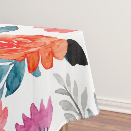 Orangefarbene Blume Tischdecke (Beispiel)