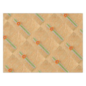 Orangefarbene Blume Tischdecke (Vorderseite (Horizontal))