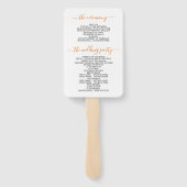 Orangefarbene Blume und Hochzeit im Herbst Fächer (Rückseite)