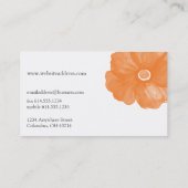 Orangefarbene Blume Visitenkarten Visitenkarte (Rückseite)