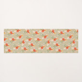 Orangefarbene Blume Yoga Mat Yogamatte (Rückseite (Horizontal))