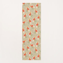 Orangefarbene Blume Yoga Mat Yogamatte