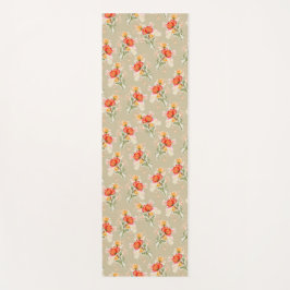 Orangefarbene Blume Yoga Mat Yogamatte
