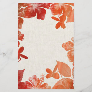Orangefarbene Blumenstraube Briefpapier