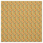 Orangefarbene Blüte auf gelbem Hintergrund Stoff (Muster)