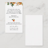 Orangefarbene Blüten Begleitkarte (Vorne/Hinten)