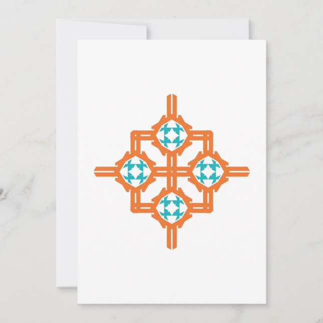 Orangefarbene Blütendekoration (Vorderseite)