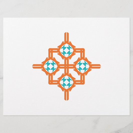 Orangefarbene Blütendekoration Flyer (Vorne)