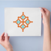 Orangefarbene Blütendekoration Flyer (Hand)