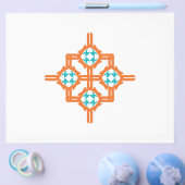 Orangefarbene Blütendekoration Flyer (Einzeln)