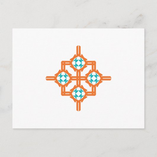 Orangefarbene Blütendekoration Postkarte (Vorderseite)