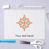 Orangefarbene Blütendekoration Seidenpapier (Handwerk)